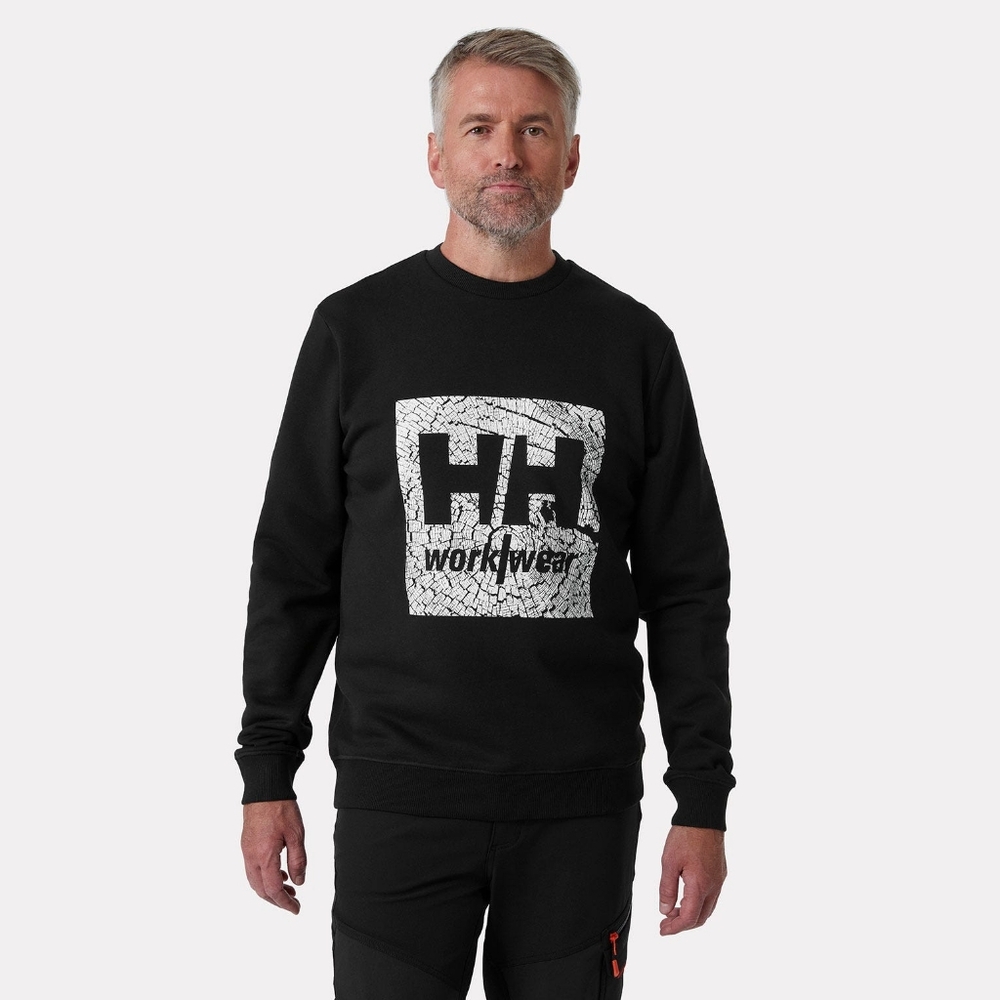 Helly Hansen Men's Black Crewneck Sweater Small